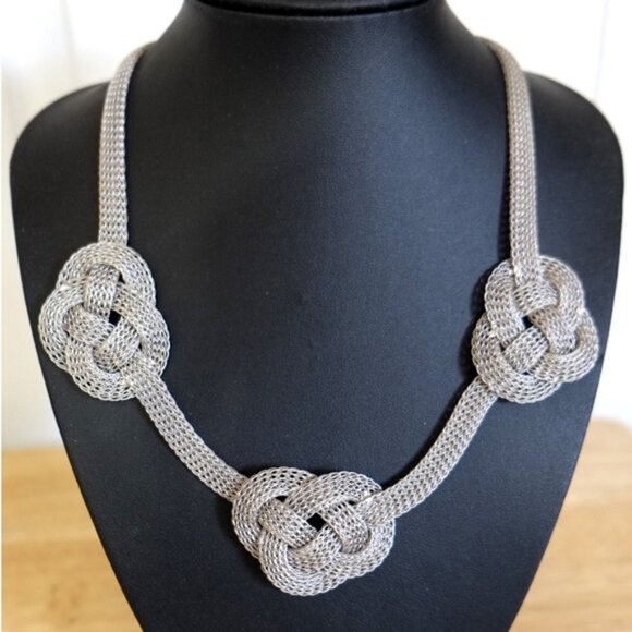 NEW Sarah Cavender Metalworks silver necklace and earrings set - Picture 2 of 6